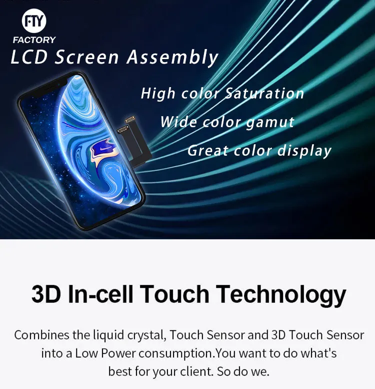 TFT LCD 3D Touch Digitizer Assembly No Dead Pixel Screen Replacement Display LCD for iPhone Xr