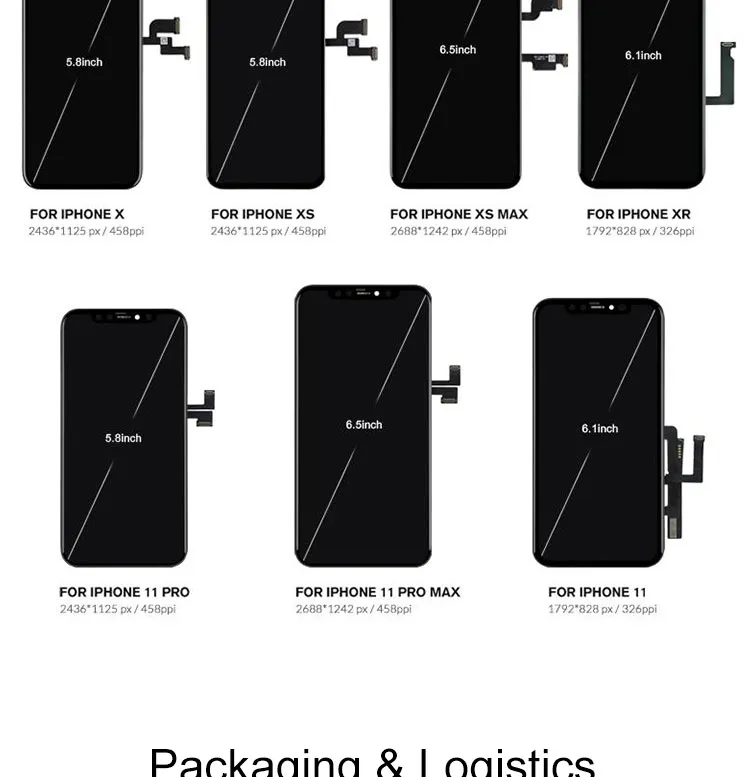 TFT LCD 3D Touch Digitizer Assembly No Dead Pixel Screen Replacement Display LCD for iPhone Xr